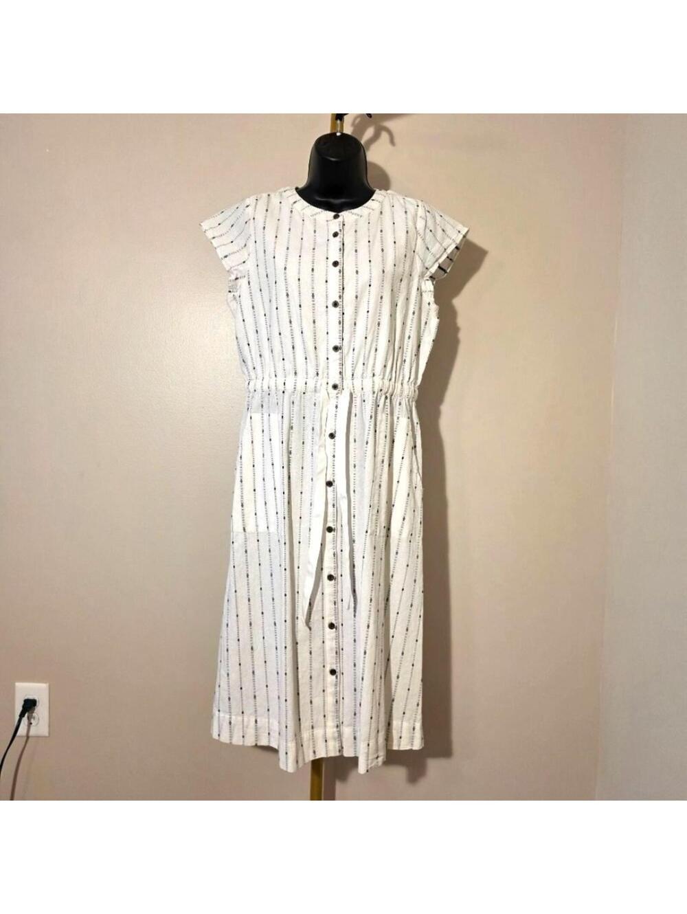 Ann Taylor LOFT Dobby Bohemian Cottagecore Dress - sz 8